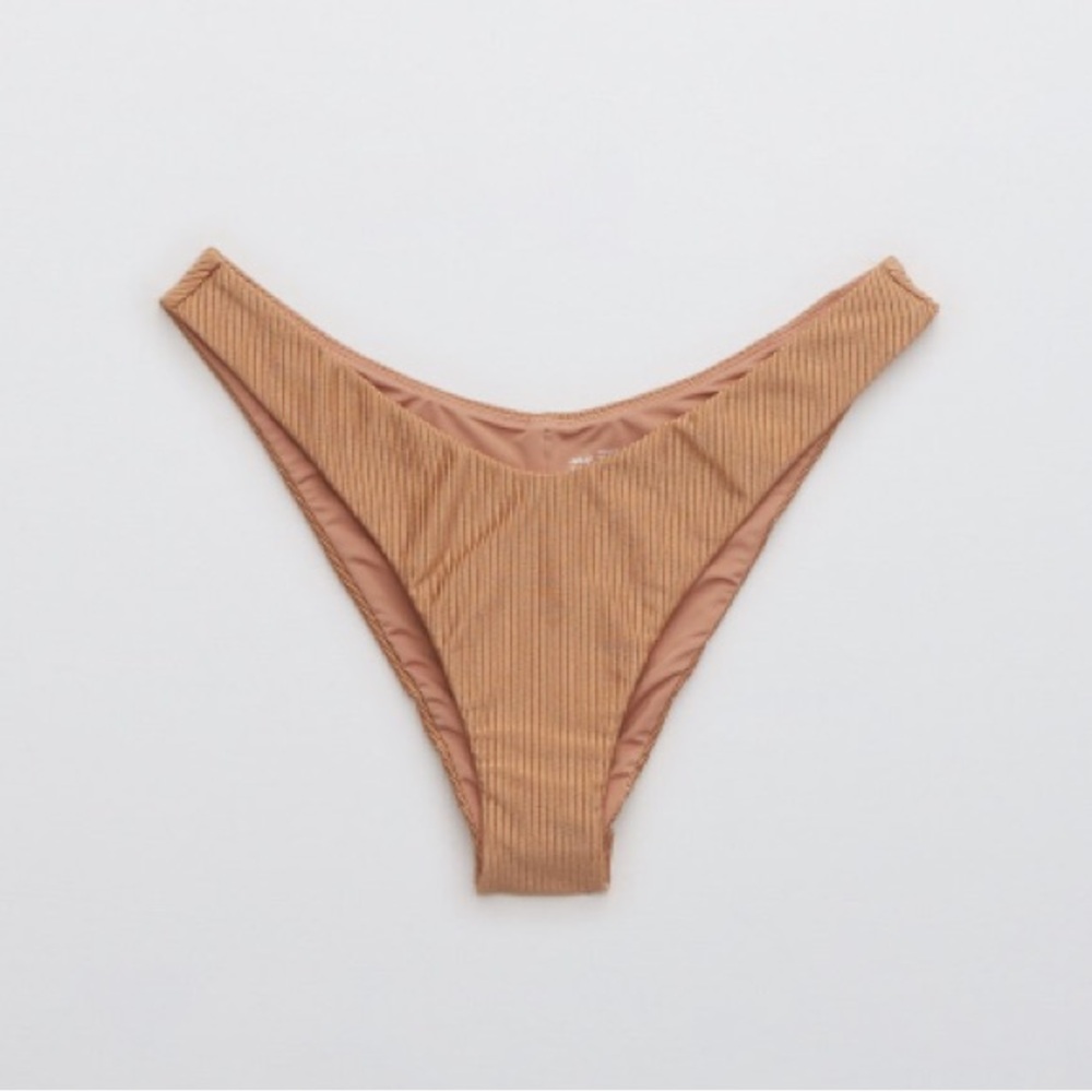 Aerie Raw Sienna High Cut Bikini Bottom